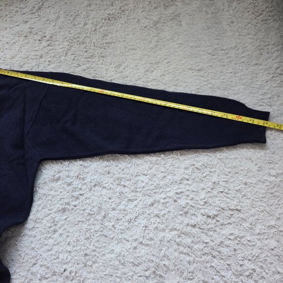 NWT Peter scott made in Scotland 100% lambswool sweater navy blue - Picture 4 of 5